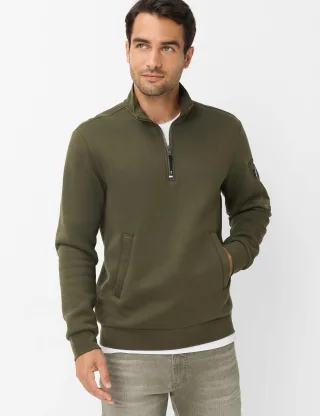 Brax Herren Troyer Style SION burnt olive Grün Oliv, grün - oliv, Gr. XXXL
