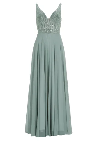 hey kyla - Chiffonkleid mit feiner Stickerei mint ice - Gr. - 38