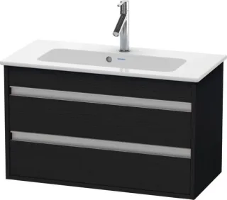 Duravit Ketho Waschtischunterbau wandhängend Eiche Schwarz Matt 800x385x480 mm - KT645301616 KT645301616