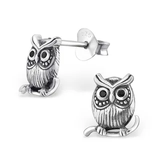 Eulen Ohrringe aus 925 Silber