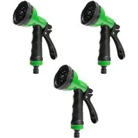 Grafner Bewässerungsbrause 3er Set Gartenbrause mit 10 Sprühmuster Handbrause, (Set, 3-St), 10 Sprühmuster