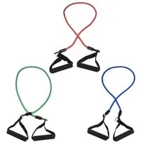 GORILLA SPORTS Expander Fitness Tube 3er Set inkl. Griffe und Tasche
