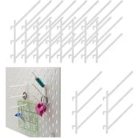 TSB Werk Lochwand-Ausstattung Halter für IKEA SKADIS Lochplatte Nähgarnhalter, 10-tlg., Lochwand, Haken, Halterung, Weiß