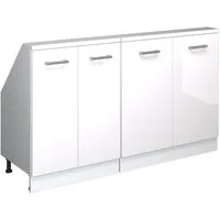 Vicco Kommode Rion, Weiß Hochglanz/Weiß/Weiß, 2er Set (2 St)
