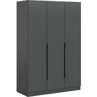 Home affaire Kleiderschrank Skarde Schlafzimmerschrank, Garderobe, Schrank (Otto Bestseller Garderobe Schlafzimmerschrank) Breite: 120 cm, anthrazit, Kleiderstange 4 Böden