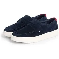 Tommy Hilfiger MODERN LIGHT HYBRID SUEDE LOAFER Loafer Businessschuh, Slipper, Schlüpfschuh, mit modischem Zierriegel