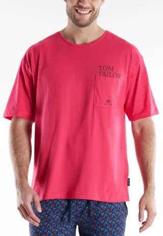 TOM TAILOR BODYWEAR - Shirts Männlich rot-mittel-uni - Gr. - 52