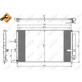 NRF Klimakondensator + Trockner Honda Civic 8 35865