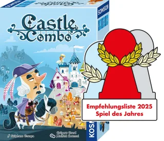 Kosmos 685393 Castle Combo Deutsche Ausgabe Kartenspiel für 2-5 Personen ab 10 Jahren Taktisches und schnelles Spiel mit hohem Wiederspielreiz