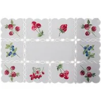 texpot Tischdecke Tischläufer Stickerei Stickerei Obst Frühling (1-tlg)