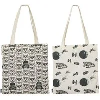 Star Wars Shopper 2'er Set Shopper Bag für Erwachsene mit leichtem Material
