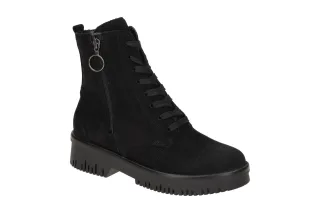 Waldl?ufer 934802 Damen Stiefeletten Schwarz bequeme Lace Up Boots