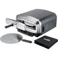 CRUST Elektrischer Pizzaofen PO2B-E2200 schwarz, 2.200 Watt, für Pizzen bis ca. Ø 32cm, rotierender Pizzastein