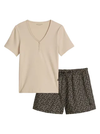 Marc O'Polo Damen Pyjama Mix N MatchSchlafanzug, Pyjama Set, Nachtwäsche