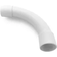 ARLI Kabelkanal Rohrbogen M16 90° für Elektrorohr Stangenrohr PVC Installation 16 mm (25er Pack / Stück, 25-St), Beidseitig gemufft