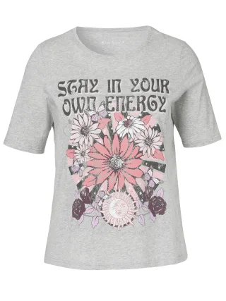 Via Appia - T-Shirt Rundhals 1/2 Arm Motiv grau multicolor - Gr. - 40