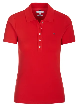 Tommy Hilfiger 1985 SLIM PIQUE Polohemd rot