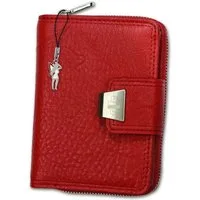 Jennifer Jones Geldbörse Jennifer Jones Damen Portemonnaie RFID (Portemonnaie, Portemonnaie), Damen Portemonnaie Echtleder Größe ca. 9cm, rot