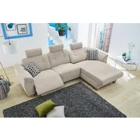 Jockenhöfer Gruppe Ecksofa Savona L-Form, B: 299 cm, mit elektr. Relaxfunktion, USB, 2 Zierkissen & 3 Kopfstützen