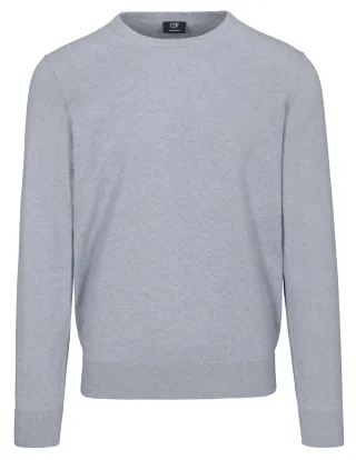 COMMANDER Finest Clothing - Rdh.-Pullover, 1/1 Arm grey melange - Gr. - XL