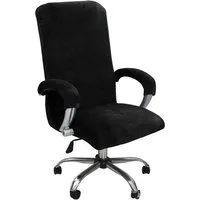Agger Bürostuhlhusse Elastischer Bürostuhl-Bezug aus Samtplüsch – Ergonomischer, katzensicherer Schutz für Bürostühle