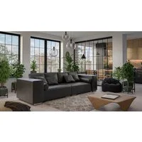 S-Style Möbel Big-Sofa Amaru mit Schlaffunktion und Boxspringfederung, Lounge Sofa