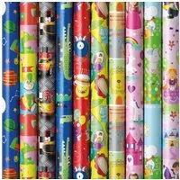 Osma Geschenkpapier 10 Rollen Kinder Geschenkpapier Mix aus verschiedenen Modellen, (10St)