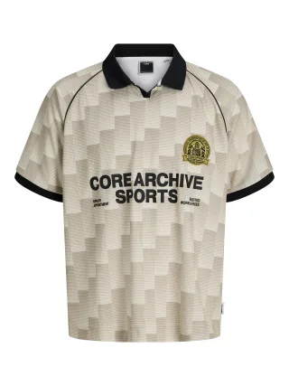 JACK&JONES - JCOBREEZE FOOTBALL AOP MESH TEE SS JNR Sweet Corn - Gr. - 152