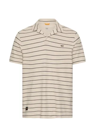 camel active - Poloshirt mit kontrastierenden Details light beige - Gr. - M