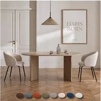 Haris Børn Esszimmerstuhl NØR (versch. Farben) - Bequeme Polster Esszimmerstühle mit Armlehne (Set, 2 St), Premium Esstisch Stühle & Wohnzimmerstühle - Moderne Stühle Esszimmer