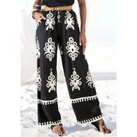LASCANA Palazzohose mit Ethno-Print und weitem, luftigem Bein leichte Sommerhose aus Webware