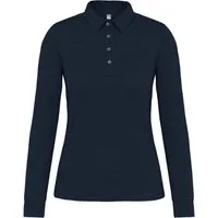 Kariban Langarm-Poloshirt Langarm-Polohemd für Damen aus Jersey