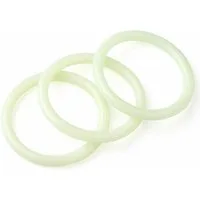Zite Bissanzeiger Ring Set Fluoreszierende Einhängebissanzeiger Nachtangeln ohne Knicklicht, (3-St)