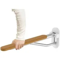 HEUFFE WC-Aufstehhilfe aufstehhilfe, zur wandmontage, für bewegungseingeschränkte Personen, belastbar bis 200 kg, glänzend, 90°-klappbar, aus Eiche