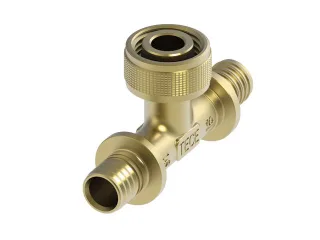 Tece flex Schnelladapter, T-Stück, Abgang, Si-Bronze 16 x 1/2" x 16, 708633 708633