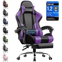 GTPLAYER Gaming-Stuhl Bürostuhl mit Massagefunktion, Fußstütze, Kopfstütze (Packung), Ergonomischer Gamer Stuhl Maximale Belastung 150 kg, 360° drehbar