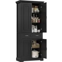Homfa Küchenbuffet Küchenbuffet Küchenschrank mit 2 Schubladen Buffetschrank Vorratsschrank Mehrzweckschrank 180,5x80x39,5cm