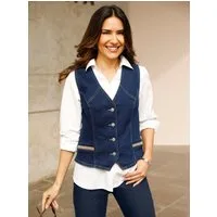 Sieh an! Jerseyweste Jeans-Weste