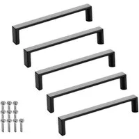 SO-TECH® Möbelgriff Bügelgriff Blackline XI schwarz matt - inkl. Schrauben (Spar-Set, 5-St), 5 Stück, Lochabstand (BA) 128 mm