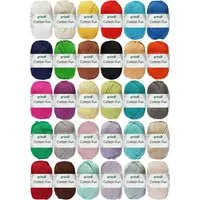 Gründl 10x50 Gramm Gründl Cotton Fun Wollset bunt Bunt gemischt Häkelwolle