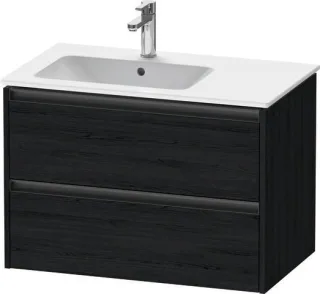 Duravit Ketho.2 Waschtischunterbau wandhängend Eiche Schwarz Matt 810x480x549 mm - K25267016160000 K25267016160000