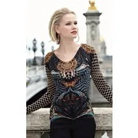Passioni Strickpullover mit abstraktem, dekorativem Mustermix
