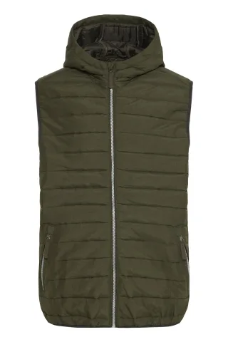 Blend - BHEDMAR vest with hood forest night melange - Gr. - S