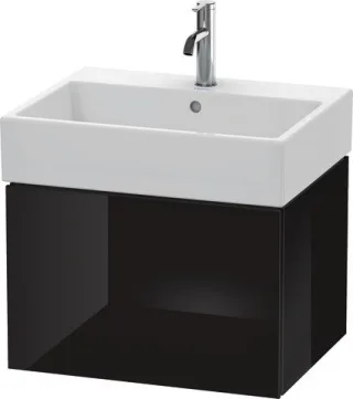 Duravit L-Cube Waschtischunterbau wandhängend Schwarz Hochglanz 584x459x394 mm - LC617504040 LC617504040