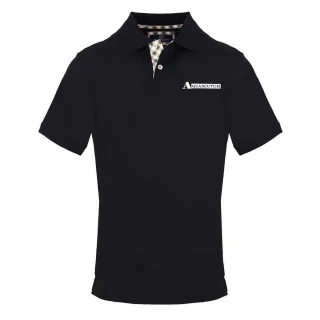 Aquascutum - Poloshirt für Herren, Mit Kragen, kurzärmlig (Schwarz)