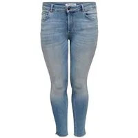 ONLY CARMAKOMA Skinny-fit-Jeans Skinny Stretch Jeans Curvy Plus Size Denim CARWILLY Übergröße für (1-tlg) Baumwolle unifarben elastisch Reißverschluss casual-Style