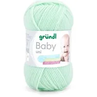 Gründl Wolle Baby uni 50g Babywolle zum Stricken und Häkeln Häkelwolle, 150,00 m (Strickgarn, Handstrickgarn, Strickwolle, hautfreundlich, spreichelecht), weich und pflegeleicht
