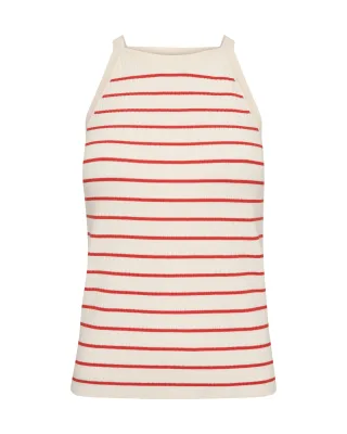 MOS MOSH - MMImanja Caliz Stripe Knit Top spicy orange - Gr. - S