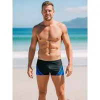 Luvanni Boxer-Badehose Badehose Herren Schnelltrocknende Beachshorts Badeshorts enganliegend Schwimmhose Männer Shorts Hose mit Streifenmuster