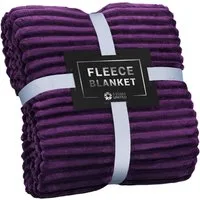 Wohndecke Mikrofaser 150x200 cm Violett Anti-Pilling, Five Stars United